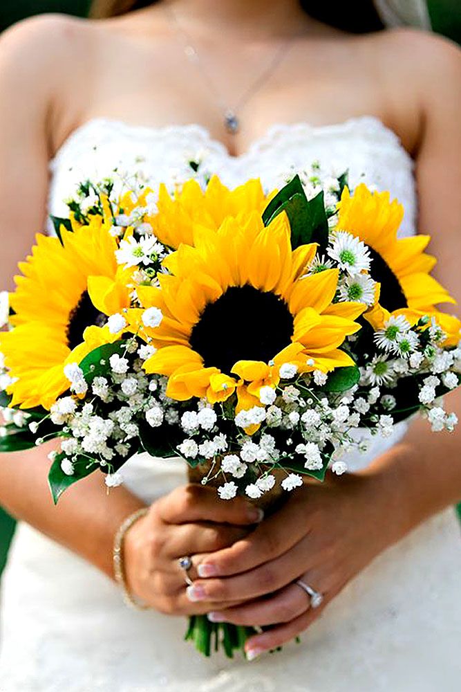 Elegant Events Florist - philadelphia pa - bridal bouquet - sunflowers