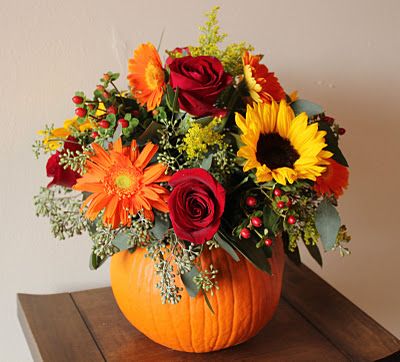 Elegant Events Florist - Philadelphia wedding florist - fall wedding - low centerpiece