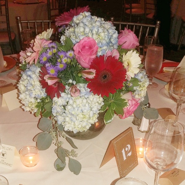 Elegant Events Florist - Philadelphia wedding florist - low centerpiece